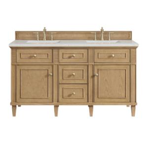 Lorelai 60IN Double Vanity Light Natural Oak w/ 3 CM Lime Delight Silestone Top