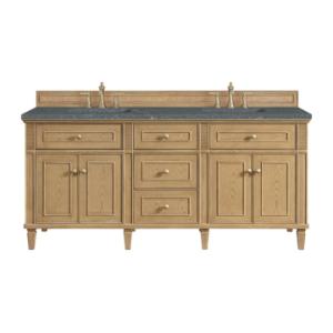 Lorelai 72IN Double Vanity Light Natural Oak w/ 3 CM Parisien Bleu Silestone Top