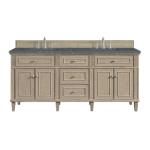 Lorelai 72IN Double Vanity Whitewashed Oak w/ 3 CM Parisien Bleu Silestone Top