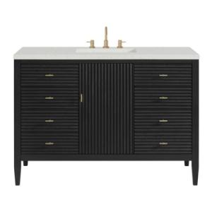 Myrrin 48IN Vanity Carbon Oak w/ 3 CM Lime Delight Silestone Top