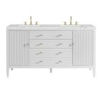 Myrrin 60IN Double Vanity Bright White w/ 3 CM Ethereal Noctis Silestone Top