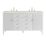 Myrrin 60IN Double Vanity Bright White w/ 3 CM Lime Delight Silestone Top
