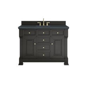 Brookfield 48IN Single Vanity Black Onyx w/ 3 CM Charcoal Soapstone Silestone Top