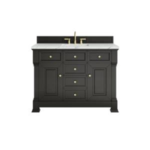Brookfield 48IN Single Vanity Black Onyx w/ 3 CM Ethereal Noctis Silestone Top