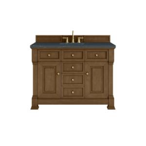 Brookfield 48IN Single Vanity Honey Oak w/ 3 CM Charcoal Soapstone Silestone Top