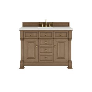 Brookfield 48IN Single Vanity Pecan w/ 3 CM Lime Delight Silestone Top