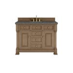 Brookfield 48IN Single Vanity Pecan w/ 3 CM Parisien Bleu Silestone Top