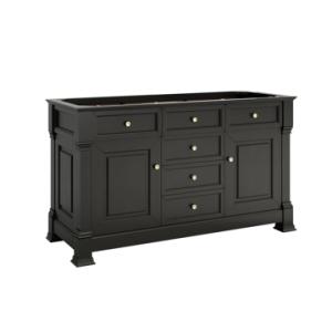 Brookfield 60IN Double Vanity Cabinet Black Onyx