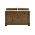 Brookfield 60IN Single Vanity Honey Oak w/ 3 CM Lime Delight Silestone Top