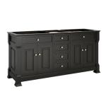Brookfield 72IN Double Vanity Cabinet Black Onyx