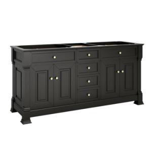 Brookfield 72IN Double Vanity Cabinet Black Onyx