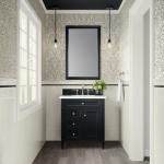 Brittany 30IN Single Vanity Black Onyx w/ 3 CM White Zeus Silestone Top