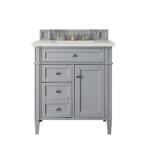 Brittany 30IN Single Vanity Urban Gray w/ 3 CM Lime Delight Silestone Top