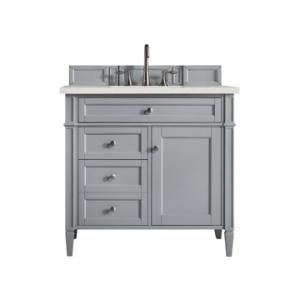 Brittany 36IN Single Vanity Urban Gray w/ 3 CM Lime Delight Silestone Top