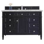 Brittany 48IN Single Vanity Victory Blue w/ 3 CM Victorian Silver Silestone Top
