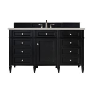 Brittany 60IN Single Vanity Black Onyx w/ 3 CM Lime Delight Silestone Top