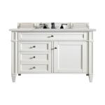 Brittany 36IN Single Vanity Bright White w/ 3 CM Ethereal Noctis Silestone Top