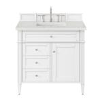 Brittany 36IN Single Vanity Bright White w/ 3 CM Lime Delight Silestone Top