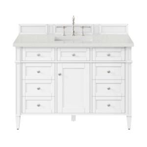 Brittany 48IN Single Vanity Bright White w/ 3 CM Lime Delight Silestone Top