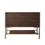 Mantova 31.5IN Single Vanity Cabinet Mid-Century Walnut Champagne Brass Base