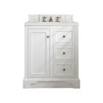 De Soto 30IN Single Vanity Bright White w/ 3 CM Lime Delight Silestone Top