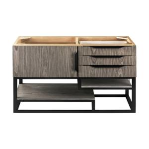 Columbia 36IN Single Vanity Cabinet Ash Gray Matte Black