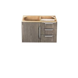 Columbia 36IN Single Vanity Cabinet Ash Gray No Hardware