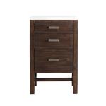 Addison 15IN Base Cabinet Mid-Century Acacia w/ 3 CM White Zeus Silestone Top
