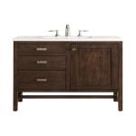 Addison 36IN Single Vanity Mid-Century Acacia w/ 3 CM White Zeus Silestone Top