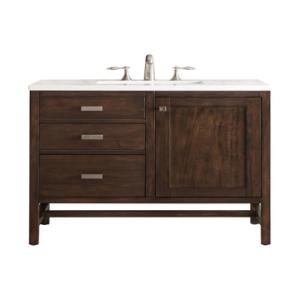 Addison 36IN Single Vanity Mid-Century Acacia w/ 3 CM White Zeus Silestone Top
