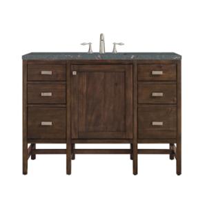 Addison 48IN Single Vanity Mid-Century Acacia w/ 3 CM Parisien Bleu Silestone Top