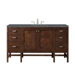 Addison 60IN Single Vanity Mid-Century Acacia w/ 3 CM Parisien Bleu Silestone Top