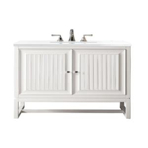 Athens 36IN Single Vanity Glossy White w/ 3 CM White Zeus Silestone Top