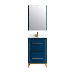 Madrid Collection 24" Single Vanity (Solid Wood) - Navy Blue - Call for Price