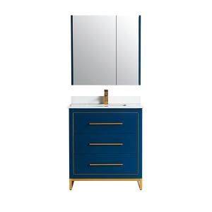 Madrid Collection 32" Single Vanity (Solid Wood) - Navy Blue - Call for Price