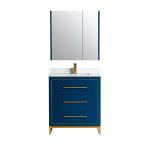 Madrid Collection 32" Single Vanity (Solid Wood) - Navy Blue - Call for Price