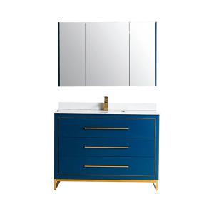 Madrid Collection 48" Single Vanity (Solid Wood) - Navy Blue - Call for Price