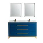 Madrid Collection 60" Double Vanity (Solid Wood) - Navy Blue - Call for Price