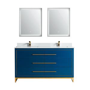 Madrid Collection 72" Double Vanity (Solid Wood) - Navy Blue - Call for Price