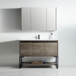 Zurich Collection 48" Single Vanity (Solid Wood) - Plaid Grey Oak - Call for Price