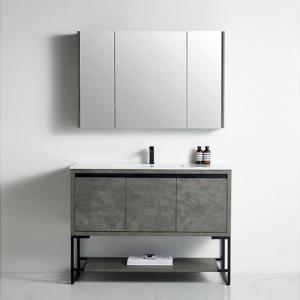 Zurich Collection 48" Single Vanity (Solid Wood) - Grey Marble Grain - Call for Price