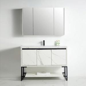 Zurich Collection 48" Single Vanity (Solid Wood) - White Marble Grain - Call for Price