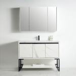Zurich Collection 48" Single Vanity (Solid Wood) - White Marble Grain - Call for Price