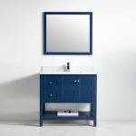 Austin Collection 36" Left Vanity (Solid Wood) - Navy Blue - Call for Price