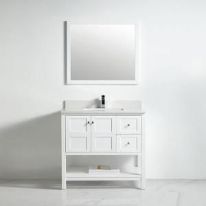 Austin Collection 36" Right Vanity (Solid Wood) - White - Call for Price