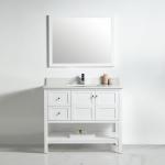 Austin Collection 42" Left Vanity (Solid Wood) - White - Call for Price
