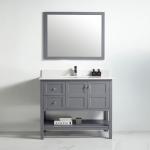 Austin Collection 42" Left Vanity (Solid Wood) - Rock Grey - Call for Price