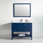 Austin Collection 42" Left Vanity (Solid Wood) - Navy Blue - Call for Price