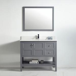 Austin Collection 42" Right Vanity (Solid Wood) - Rock Grey - Call for Price