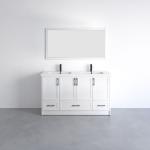 Seattle Collection 60" Double Vanity (Solid Wood) - White - Call for Price